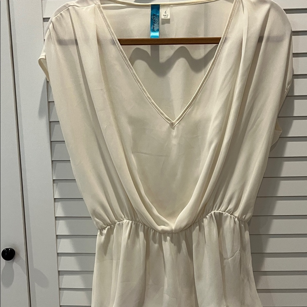 Elegant Cream Women's Top